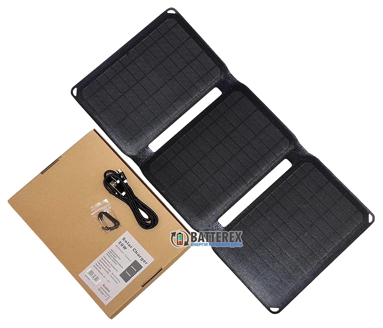Солнечная батарея Soshine 20W Solar Panel 2xUSB 5V 2.1A Солнечная батарея Soshine 20W Solar Panel 2xUSB 5V 2.1A