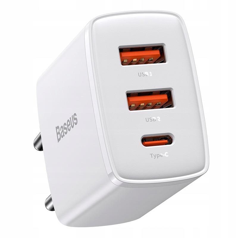 Baseus Compact Quick Charger 30W White CCXJ-E02 на 3 порта