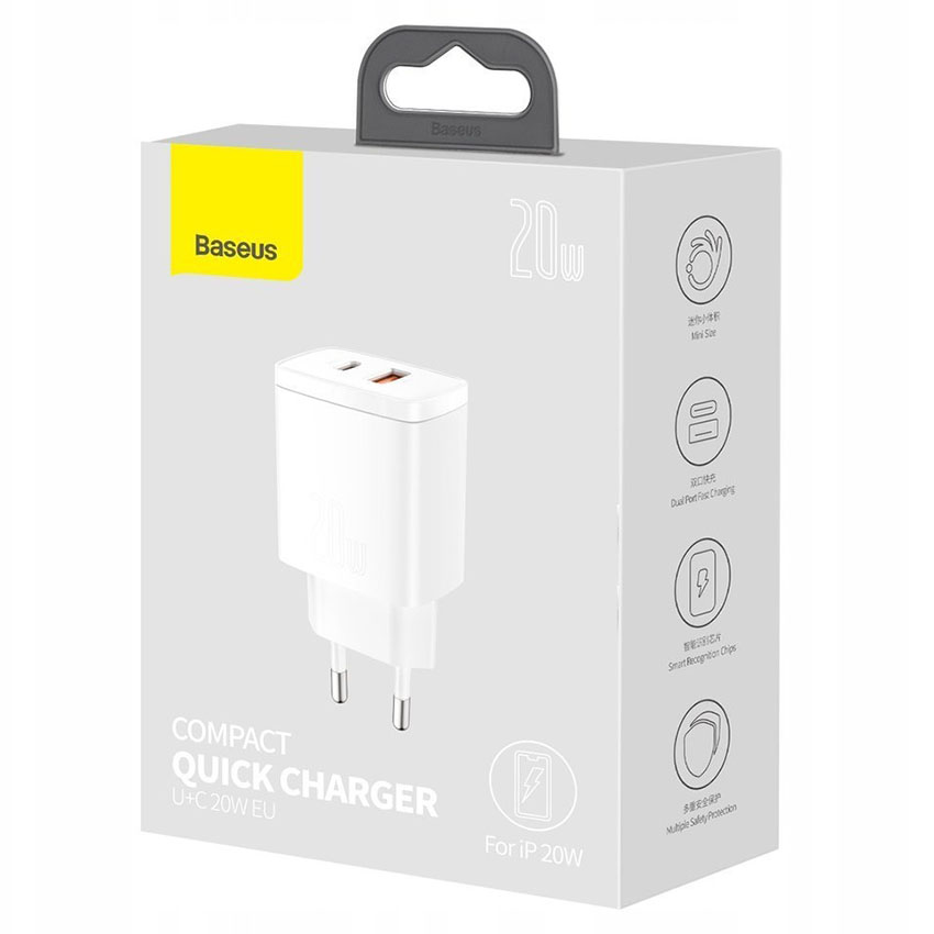 Baseus Quick Charger C+U 20W White CCXJ-B02