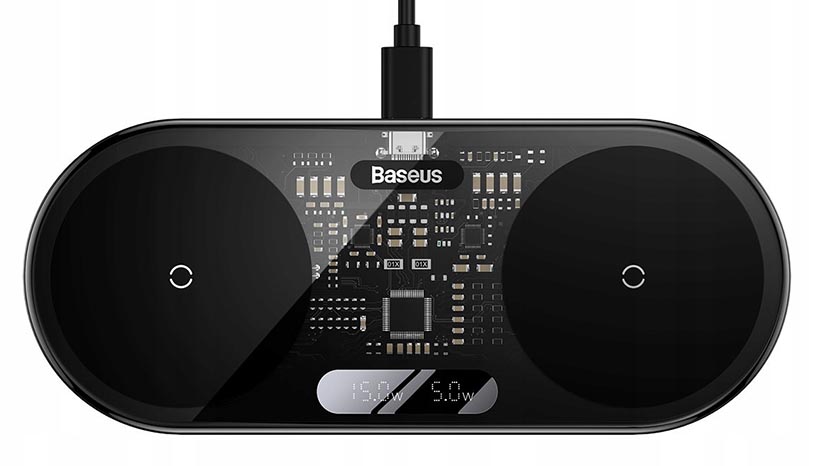 Baseus Digital LED Display Wireless Charger 20W Black WXSX010101