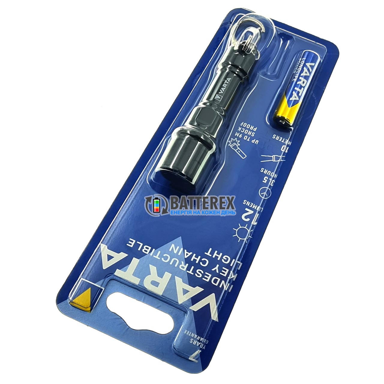 Фонарь брелок Varta Indestructible LED Key Chain Light 16701