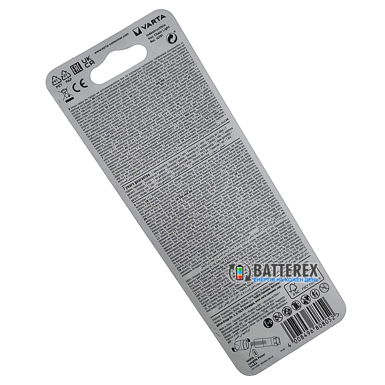 Фонарь брелок Varta Indestructible LED Key Chain Light 16701