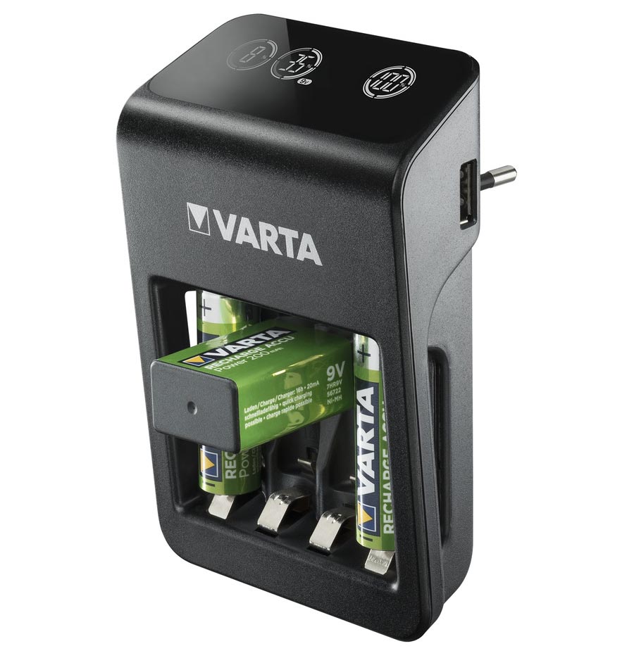 Зарядний пристрій Varta LCD Plug Charger Plus 57687